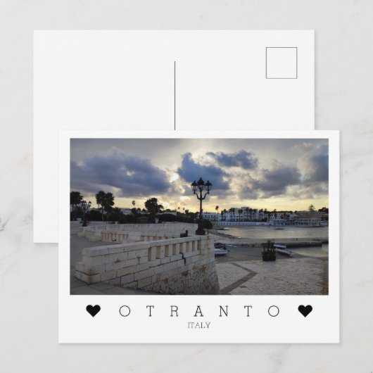 Persoonlijk, avond in Otranto, Puglia, Italië Briefkaart (Voorkant / Achterkant)