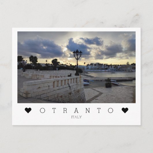 Persoonlijk, avond in Otranto, Puglia, Italië Briefkaart (Voorkant)