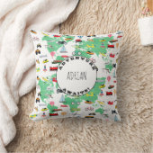 Persoonlijk avontuur wacht op Wereldkaart Voertuig Kussen (Deken)