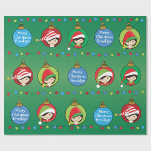 Persoonlijk Aziatisch meisje Elf Cadeaupapier