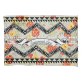 Persoonlijk Aztec Floral Red en Oranje Patroon Kussensloop (Voorkant)