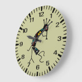 Persoonlijk Aztec Southwest Kokopelli Design Grote Klok (Hoek)