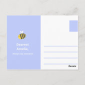 Persoonlijk - Baby Blauwe Bij Grappig Briefkaart (Achterkant)
