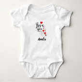 Persoonlijk Baby Body 'Ik Hou Van Jou' Romper (Voorkant)
