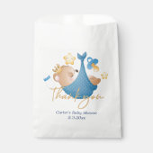 Persoonlijk Baby Boy Beer Baby shower Bedankzakje (Voorkant)