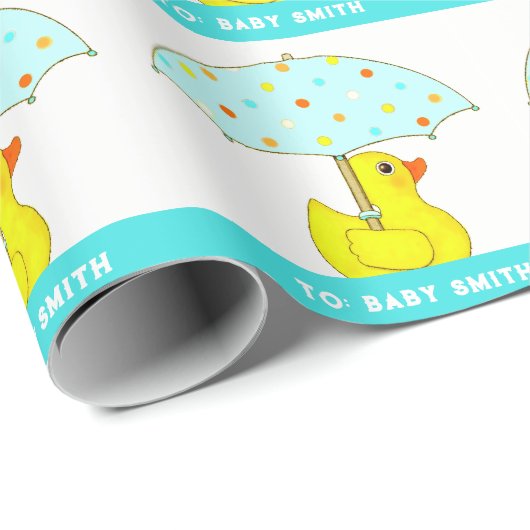 Persoonlijk baby cadeau inpakpapier (Rol Hoek)