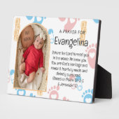 Persoonlijk Baby Christelijk Gebed Aandenken Fotoplaat (Zijkant)