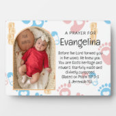 Persoonlijk Baby Christelijk Gebed Geschenkdoosje Fotoplaat (voorkant)