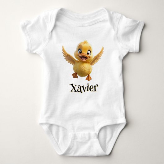 Persoonlijk Baby Eendje Onesie met Speelse Ontwerp Romper (Voorkant)