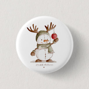 Persoonlijk baby eerste kerst romper ronde button 3,2 cm