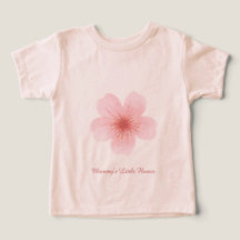Persoonlijk baby- en peuter T-shirt met bloemen –