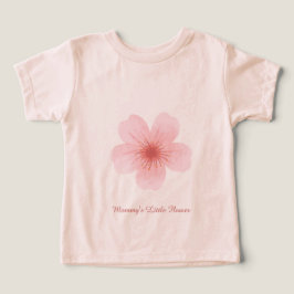 Persoonlijk baby- en peuter T-shirt met bloemen –