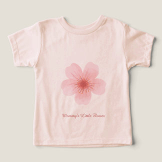 Persoonlijk baby- en peuter T-shirt met bloemen –