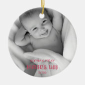 Persoonlijk Baby Foto Ornament 1e Moederdag (Voorkant)