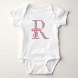 Persoonlijk baby meid "R" eerste letter Romper