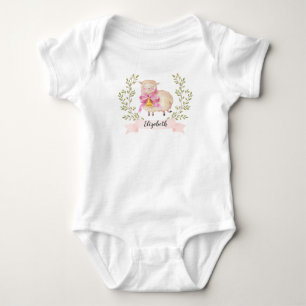 Persoonlijk baby meisje Mijn eerste paaslamp Romper