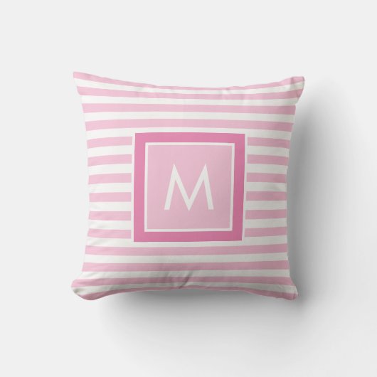 Persoonlijk baby monogram kussen (Voorkant)