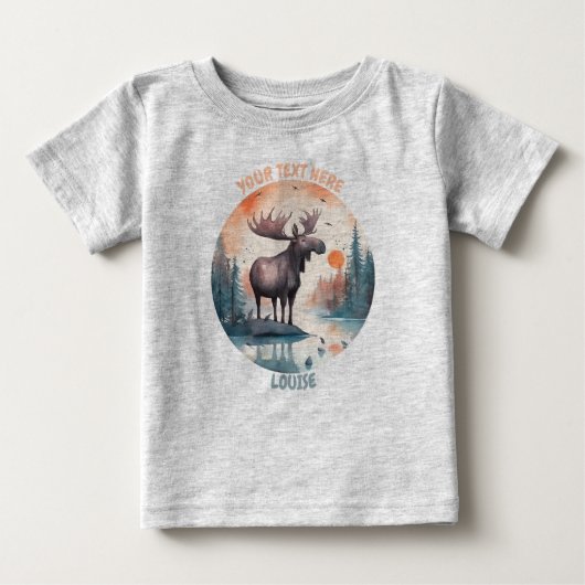 Persoonlijk baby Moose T-shirt (Voorkant)