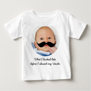Persoonlijk Baby Mustache Foto Shirt