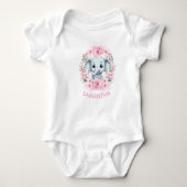 Persoonlijk baby olifant rompertje cadeau romper (Voorkant)