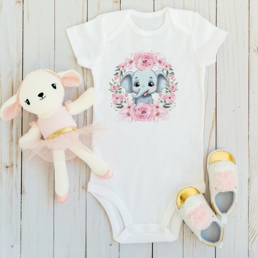 Persoonlijk baby olifant rompertje cadeau romper