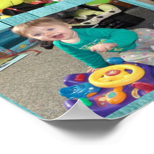 Persoonlijk Baby-Poster voor eerste jaar collage Poster (Hoek)