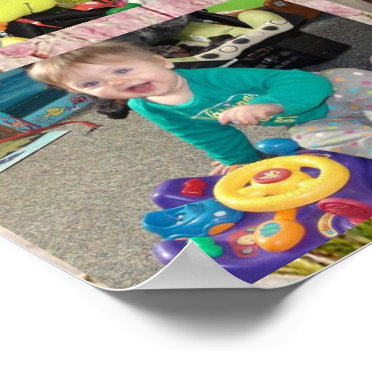 Persoonlijk Baby-Poster voor eerste jaar collage Poster (Hoek)