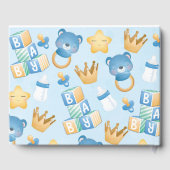 Persoonlijk Baby shower Baby Boy Beer Gastenboek (Achterkant)