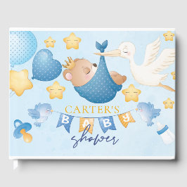 Persoonlijk Baby shower Baby Boy Beer Gastenboek