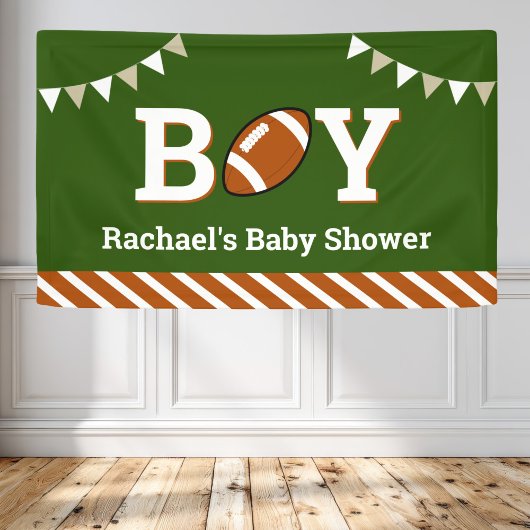 Persoonlijk Baby shower Sportjongen Football Spandoek