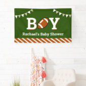 Persoonlijk Baby shower Sportjongen Football Spandoek (Insitu)