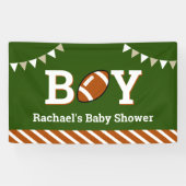 Persoonlijk Baby shower Sportjongen Football Spandoek (Horizontaal)