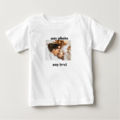 Persoonlijk Baby T-Shirt Aangepaste Foto & Tekst C (Voorkant)