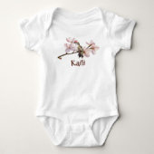 Persoonlijk baby T-shirt met kolibrie (Voorkant)