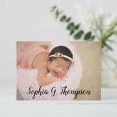 Persoonlijk Baby voor baby girl Aankondiging (Staand voorkant)