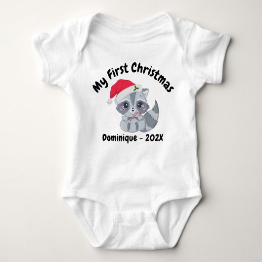 Persoonlijk Baby voor mijn eerste Kerstmis Romper (Voorkant)