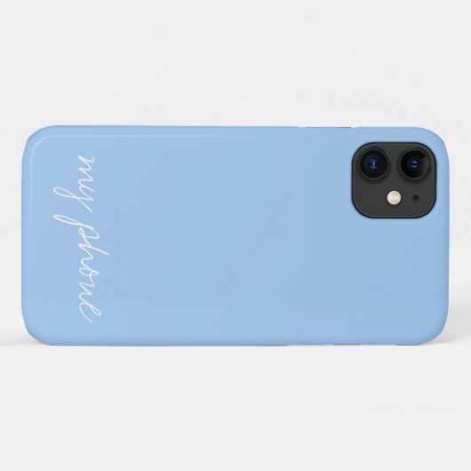 Persoonlijk babyblauw Case-Mate iPhone case (Achterkant (horizontaal))