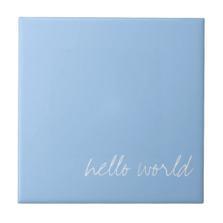 Persoonlijk babyblauw tegeltje