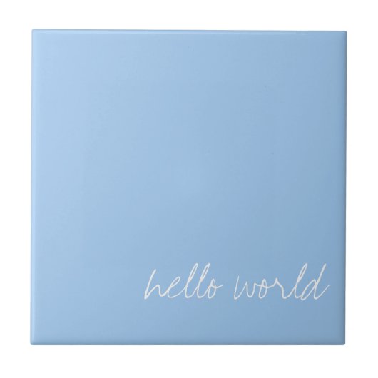 Persoonlijk babyblauw tegeltje (Voorkant)