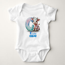 Persoonlijk babybody'tje – C is voor Koe Romper