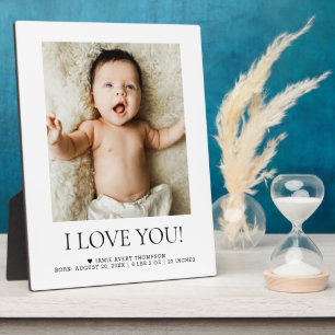 Persoonlijk babyfoto geschenk voor grootouders fotoplaat