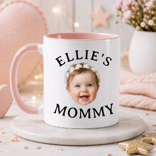 Persoonlijk babygezicht mammie papa fotocadeau mok