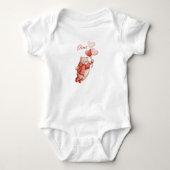 Persoonlijk babyhemdje met een waterverf teddybeer romper (Voorkant)