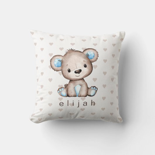 Persoonlijk Babykind's bruin Beer Kussen (Voorkant)