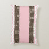 Persoonlijk babykussen - Roze en bruin Accent Kussen (Achterkant (Verticaal))