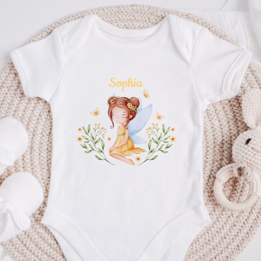 Persoonlijk babymeisje fee bodysuit