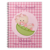 Persoonlijk babymeisje in een podroze Baby Journal Notitieboek (Voorkant)