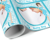 Persoonlijk babypeuter Fotopapier Cadeaupapier (Rol Hoek)