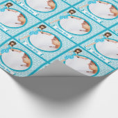 Persoonlijk babypeuter Fotopapier Cadeaupapier (Hoek)