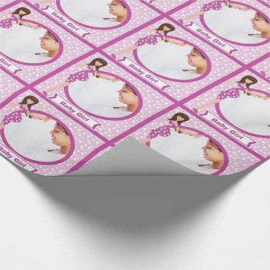 Persoonlijk babypeuter Fotopapier Cadeaupapier (Hoek)